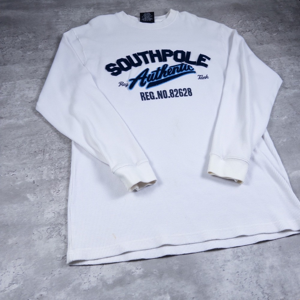 y2k southpole thermal shirt boxy graphic mens xl